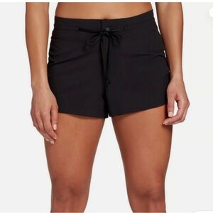Calia Women's Black Board Shorts Mid-Rise